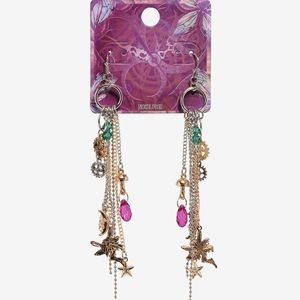 Hot Topic Steampunk Fairy‎ Multi Chain Drop Earrings